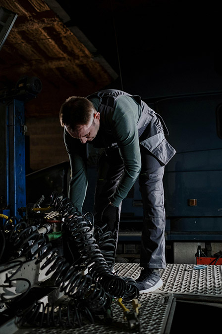 man with wires